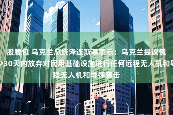 股腰包 乌克兰总统泽连斯基表示：乌克兰提议俄罗斯至少30天内放弃对民用基础设施进行任何远程无人机和导弹袭击